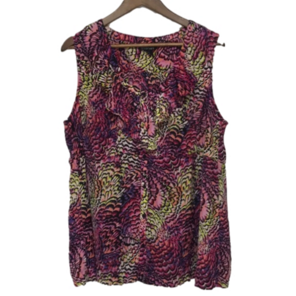 Lane Bryant Sleeveless Printed Top Size 22 - Picture 1 of 8